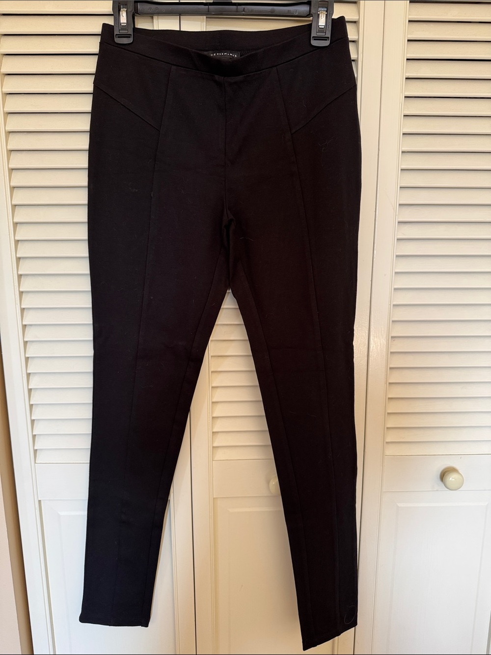 Grace Elements Black Stretch Ponte Slim Dress Pants